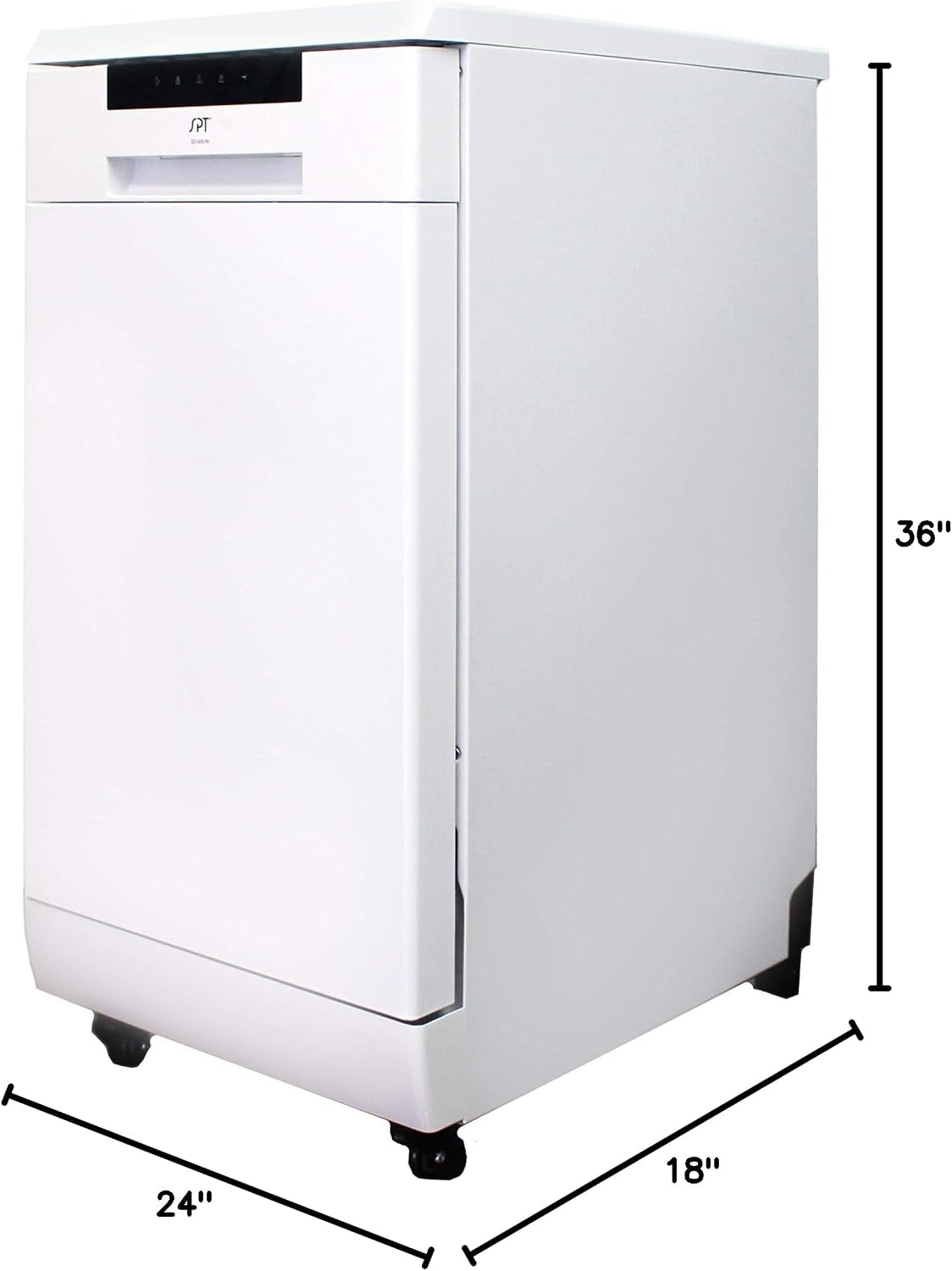 SD-9263WA 18″ Wide Portable Dishwasher with ENERGY STAR, 6 Wash Programs, 8 Place Settings and Stainless Steel Tub – White