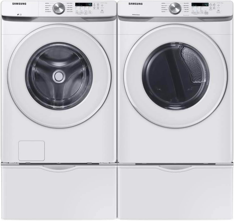 Samsung 7.5 Cu. Ft. Front Load Electric Dryer with Sensor Dry, White, DVE45T6000W/A3
