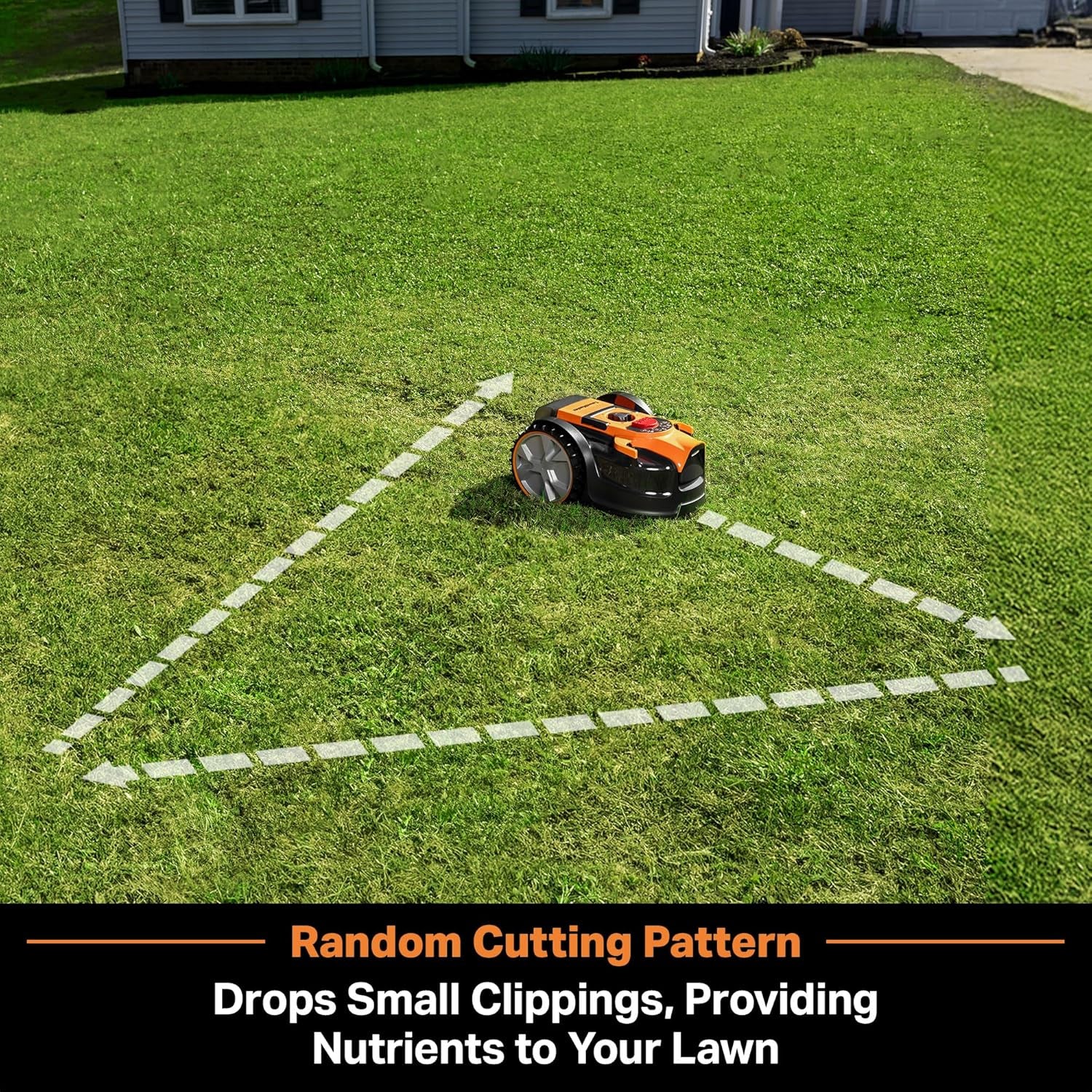 Ocumow™ VBRM601YCM MAX Perimeter Wire Free Robot Lawn Mower Cuts Small Lawns 2000-3500 Square Feet with Optical Navigation, Obstacle Avoidance, Low Noise and No Go Function