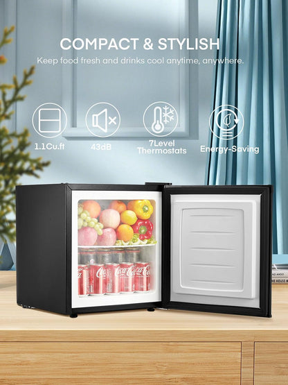 1.1 Cu.Ft Min Freezer Countertop for Office,Dorm,Apartment or RV