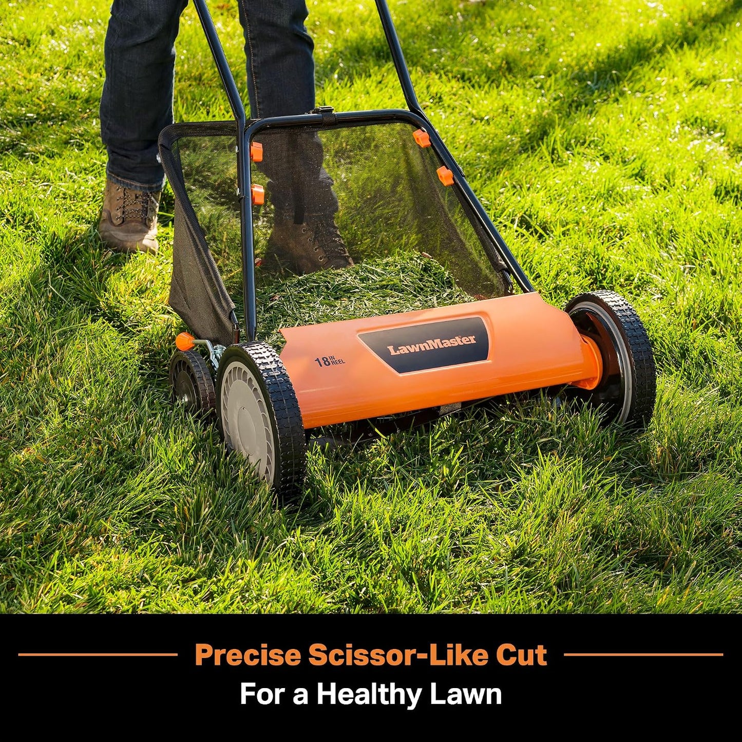 LMRM1801 Push Reel Lawn Mower 18-Inch 5-Blade