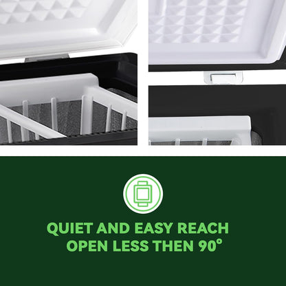 Black Chest Freezer, 3.5 Cu.Ft Deep Freezer for Frozen Food Storage