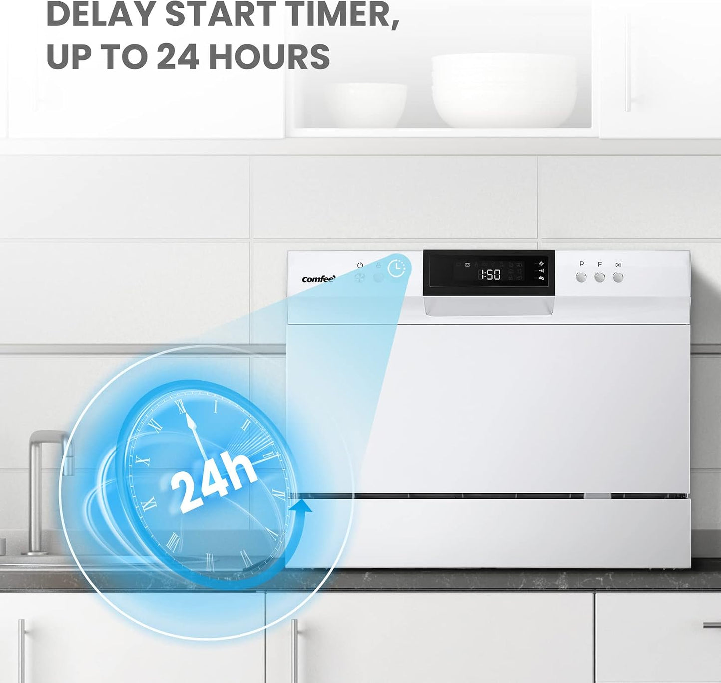 Countertop Dishwasher Portable, 6 Place Settings, Energy Star