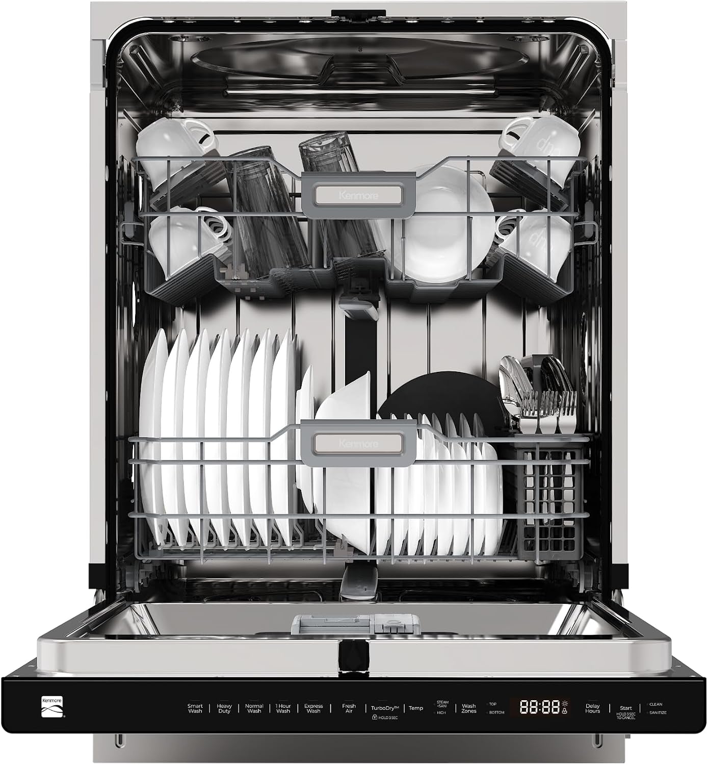 Kenmore 24 in Built-In Dishwasher (Lavavajillas) with Stainless Steel Tub, Top Control, 49 Dba Quiet Operation