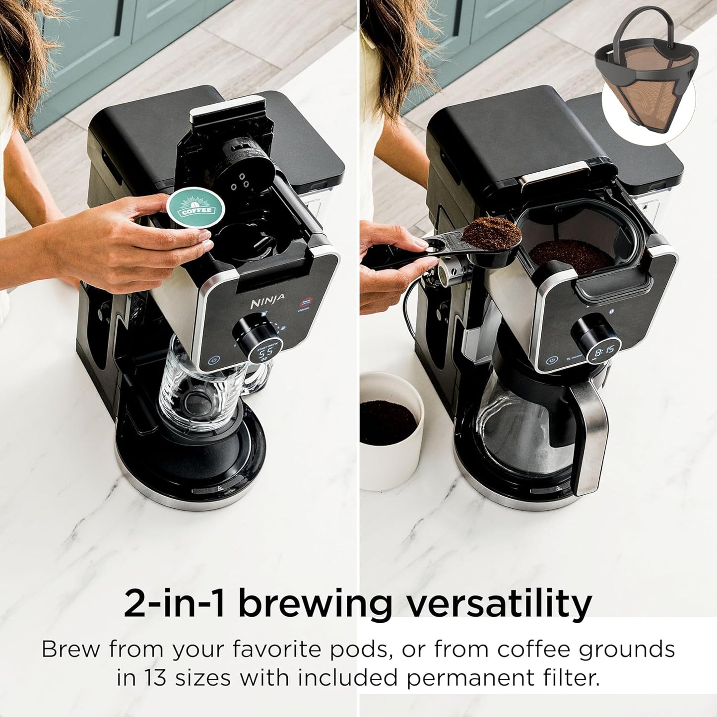 Ninja Specialty Drip Coffee Maker, Dualbrew Pro, Black CFP307