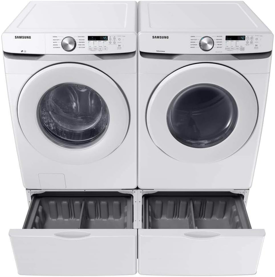 Samsung 7.5 Cu. Ft. Front Load Electric Dryer with Sensor Dry, White, DVE45T6000W/A3