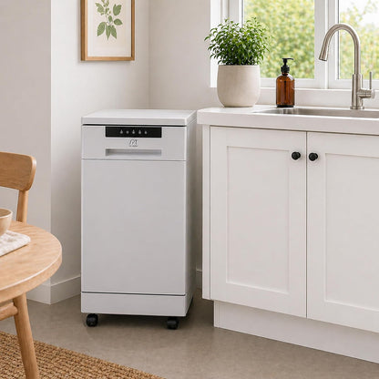 SD-9263WA 18″ Wide Portable Dishwasher with ENERGY STAR, 6 Wash Programs, 8 Place Settings and Stainless Steel Tub – White