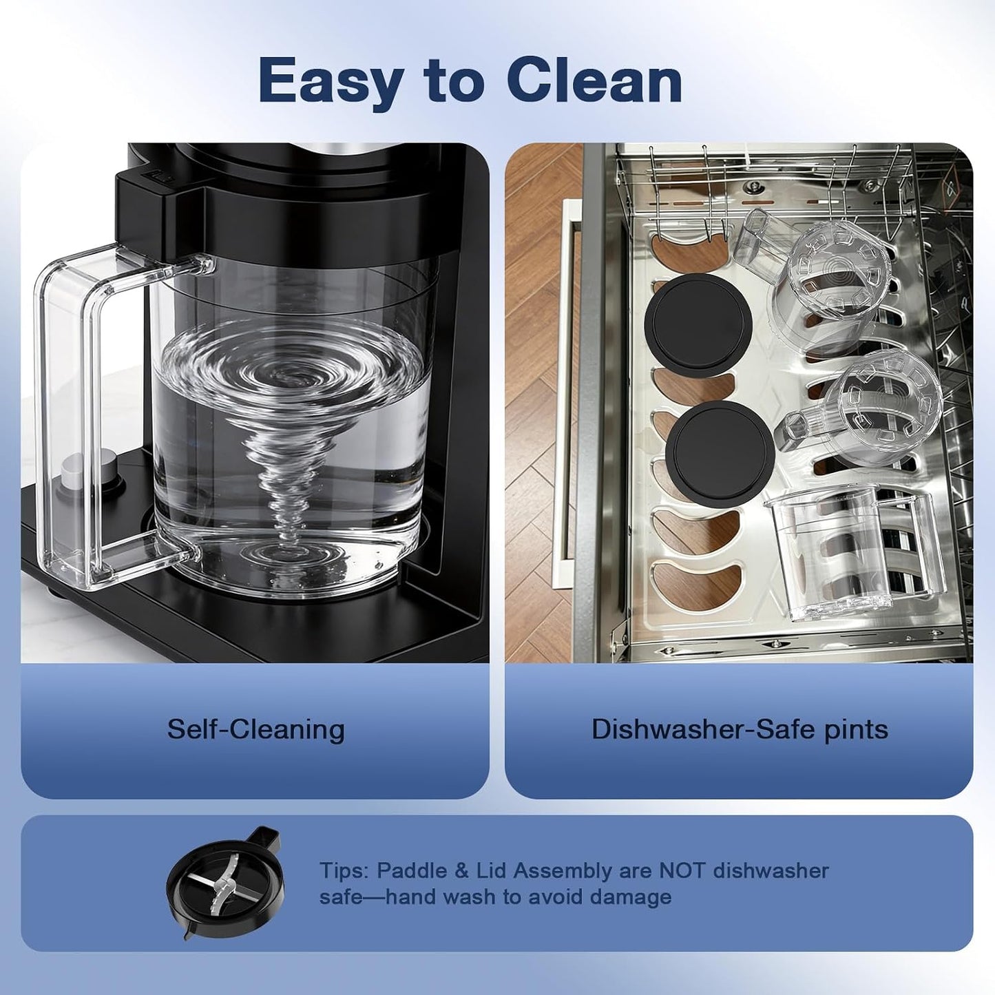 10-In-1 Ice Cream Maker Machine, 800W Frozen Treat Maker for Silky Gelato, Sorbet&Slushies, One-Touch Mix-In & Re-Spin for Creamy Texture, Keto & Vegan, Includes 3 Pints & Recipe Guide, Black