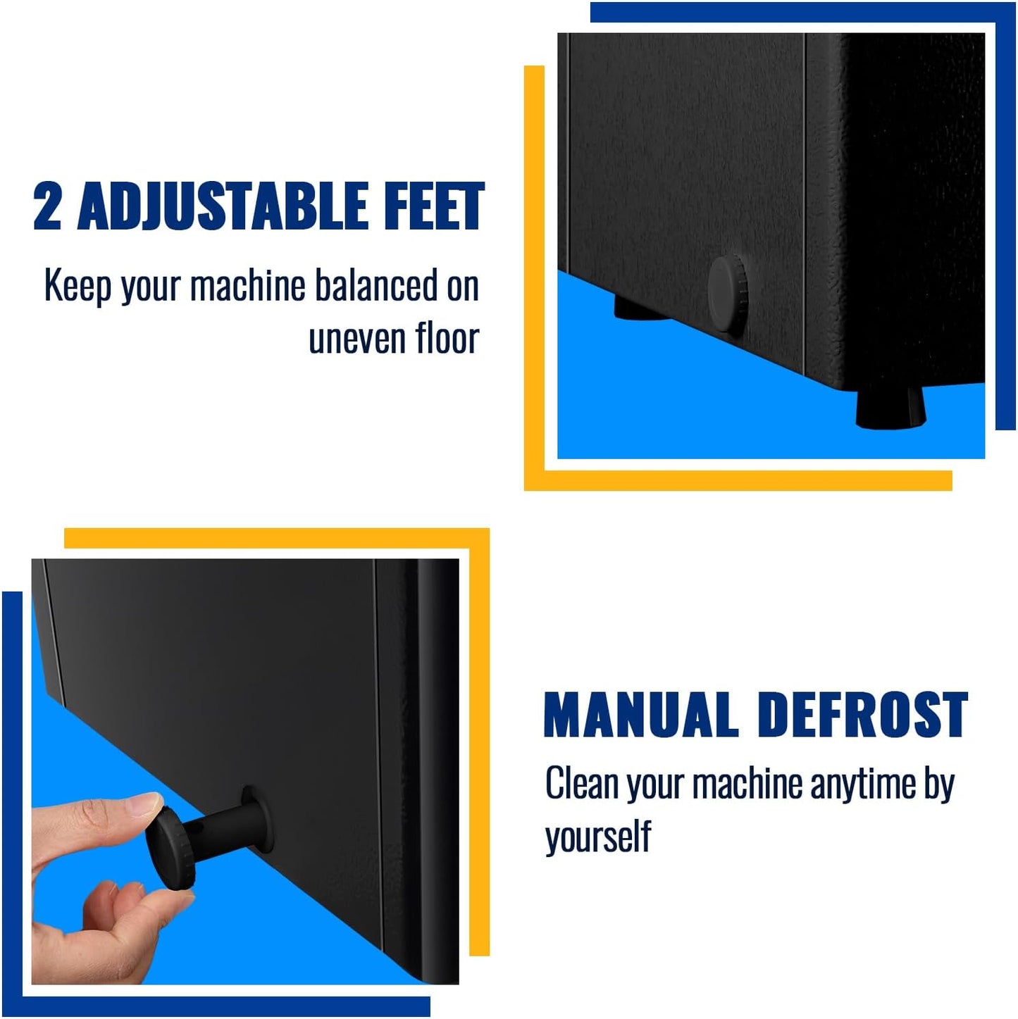 Chest Freezer 3.5 Cu.Ft Small Deep Freezer Top Door for Garage Black