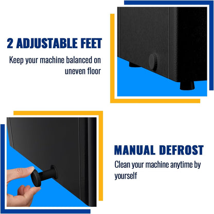 Chest Freezer 3.5 Cu.Ft Small Deep Freezer Top Door for Garage Black