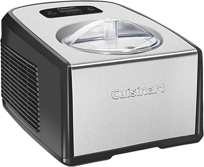 1.5-Quart Ice Cream Maker and Gelato Machine, Makes Frozen Yogurt and Sorbet, Fully Automatic with Commercial-Quality Compressor and 2 Churning Paddles, ICE-100, Black/Stainless