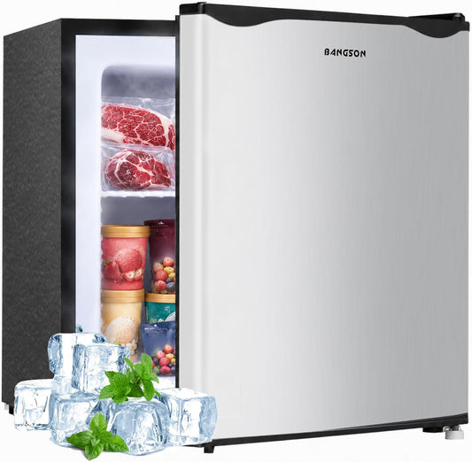 1.1 Cu.Ft Upright Mini Freezer for Dorms Apartment, Silver