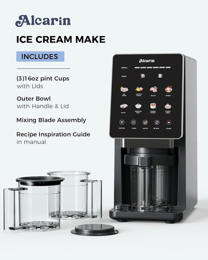 Ice Cream Maker with 1 Pint (Not Freezer), Frozen Treat Machine