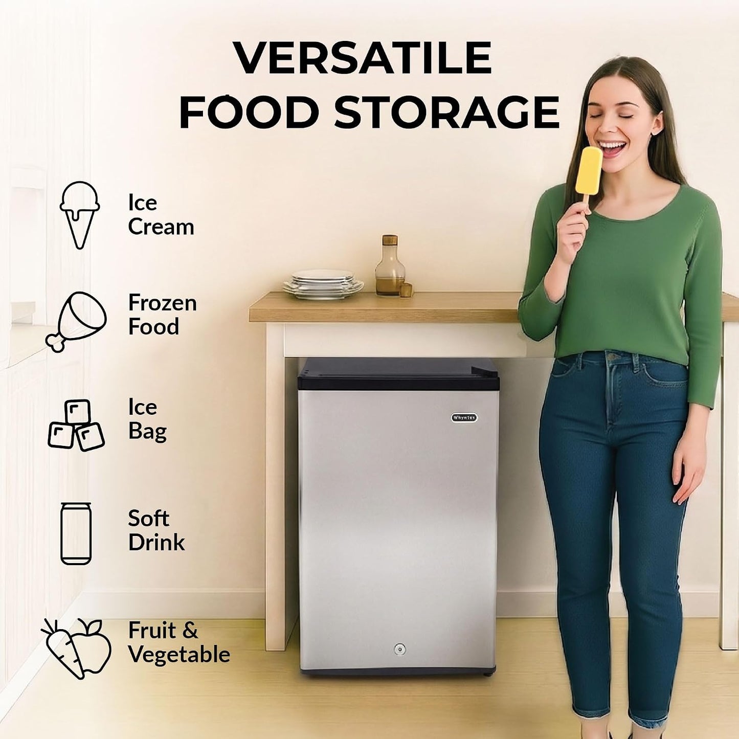 Upright Freezer/Fridge Convertible 3 Cu Ft Energy Star, CUF-301SS
